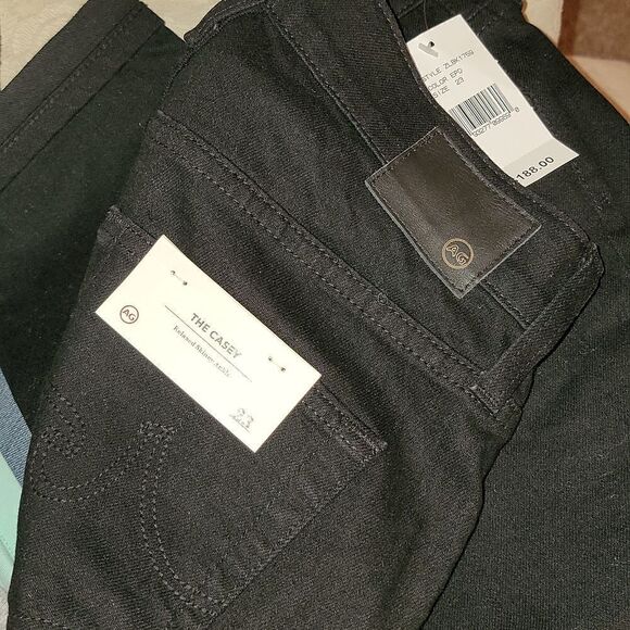 AG Adriano Goldschmied Black The Casey Relaxed Ankle Skinny Jeans $188 Size 23 - Picture 3 of 6